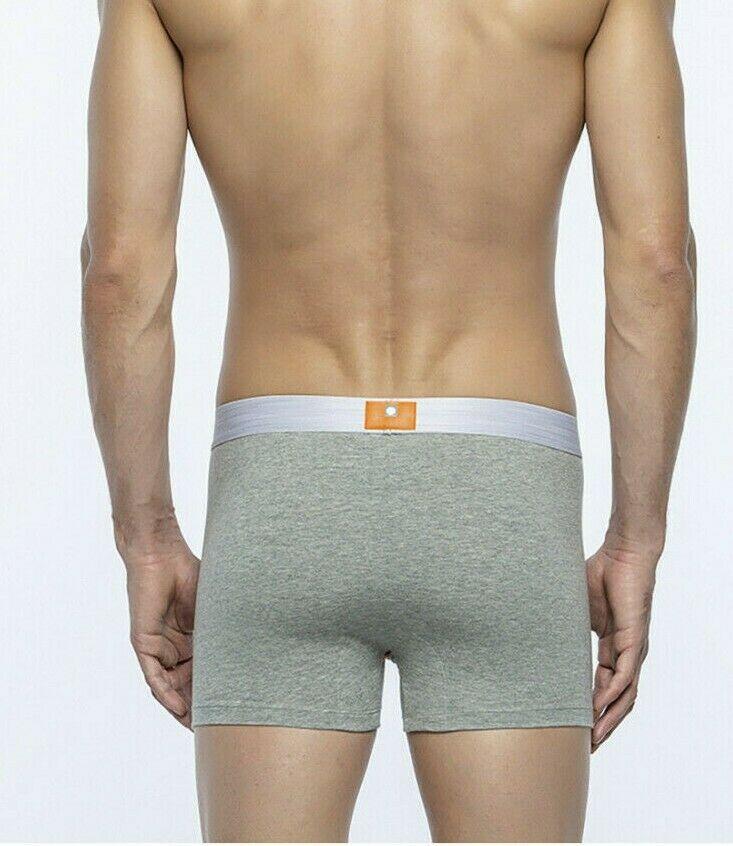 Punto Blanco Boxer Seeking Cotton Long Comfy Boxers Gray-Orang 3458 27