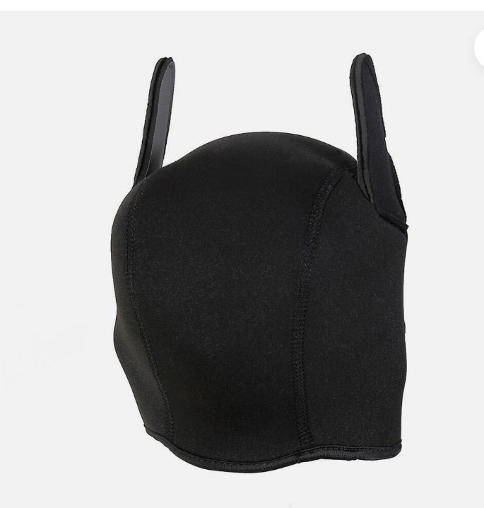 Andrew Christian Puppy Play Hood Trophy Boy Stretchy Neoprene Dog Mask Grey/black