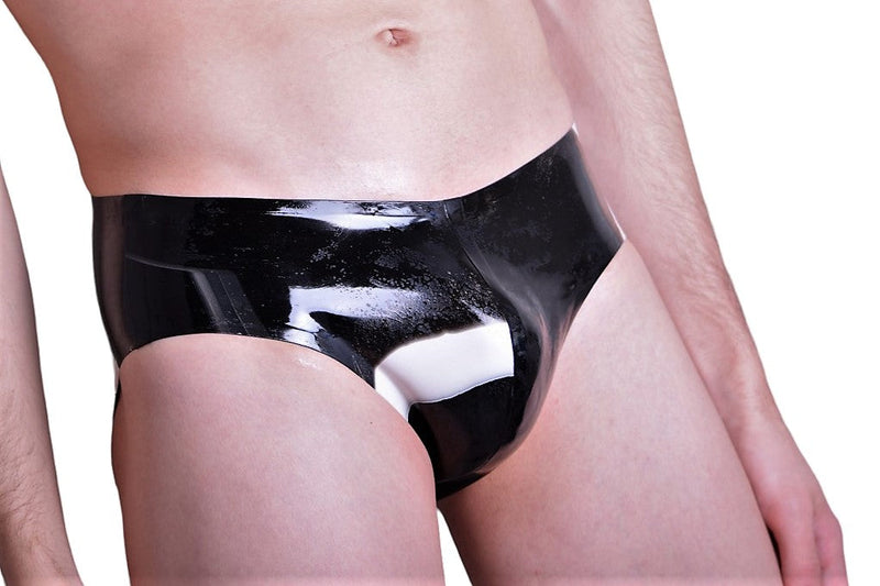 Pure Latex Polymorphe Mens Rubber Briefs Fetish Black & White UN-015AM 2