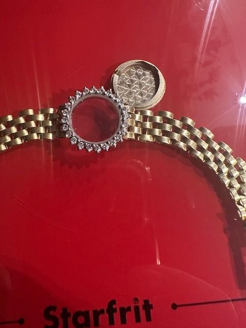 Rare GENEVE Women's Watch 21g 18K Gold 25 Pts Diamonds Wristwatches8