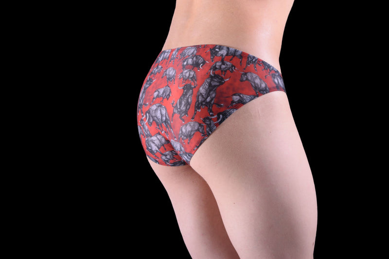 Retro Gregg Homme Briefs EL TORO U-Max Slip Bull Print 34