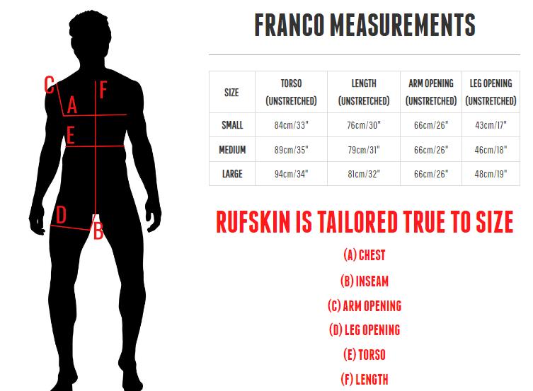 RUFSKIN Bodysuit FRANCO Sport-Lounge Singlet Stretch Brushed Suede 79