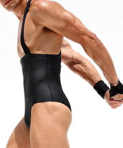 RUFSKIN Brief - Bodysuit KINK Perforated Matte Singlet Rubberized Spandex Black 335