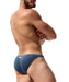 RUFSKIN Briefs IVO Slate Blue Stretch Rayon Brief Faux Fly Contoured Pouch 2