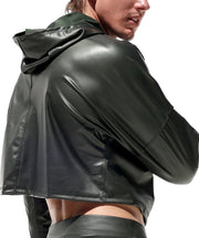 RUFSKIN Cropped Top Long Sleeve Hoodie BUSBY Salamander Black Ram Head Rivet3