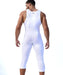 RUFSKIN's Bodysuit LOLO Supple Stretch Rayon Singlet Hemmed at 3/4 Glacier White