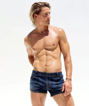 RUFSKIN Shorts PAZ Dark Distressed Stetch Denim Micro Short Sun Kissed 55