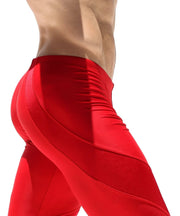 RUFSKIN Sport Leggings LEWIS Premium Shape Retention Stretch Nylon Red
