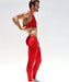RUFSKIN Sport Leggings LEWIS Premium Shape Retention Stretch Nylon Red