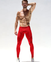 RUFSKIN Sport Leggings LEWIS Premium Shape Retention Stretch Nylon Red 415