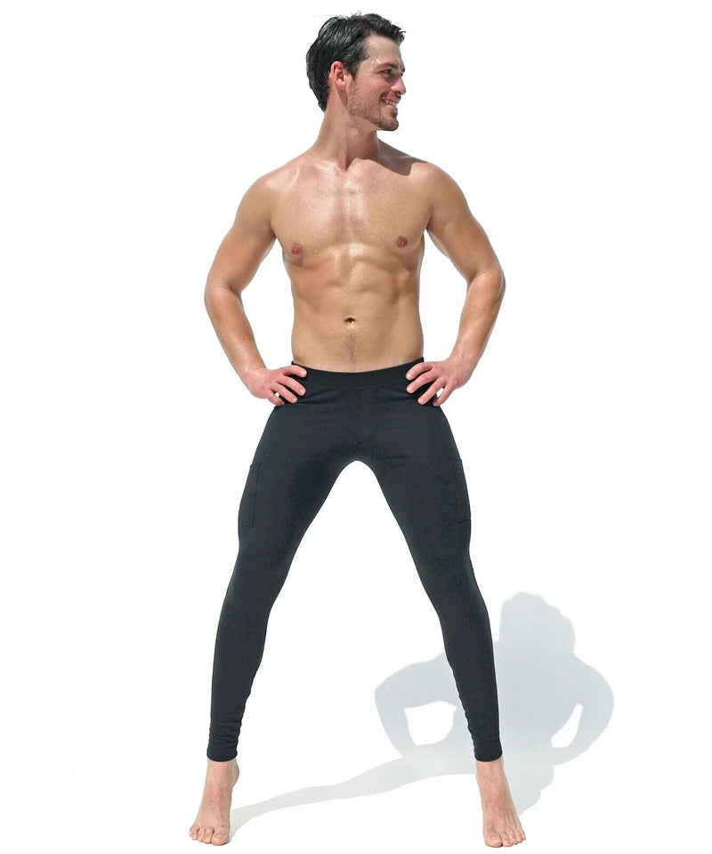 RUFSKIN Sport - Lounge Leggings ZENITH Stretch Cotton Loop Terry in Jet Black 76