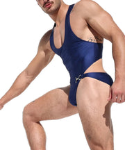 RUFSKIN Swimwear BASILE Swim - Brief Bodysuit Singlet Chrome Buckle Rich Navy 704