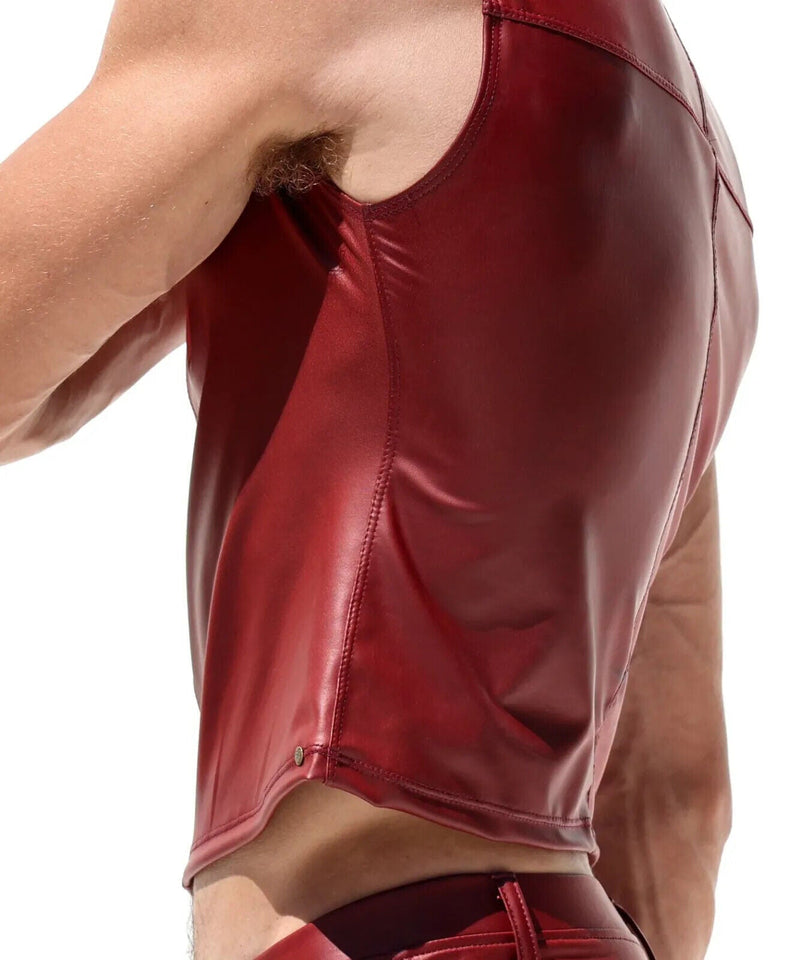 RUFSKIN Tank Top Sylvester Sleeveless T - Vibe Stretch Matte Red Blood Hue 716