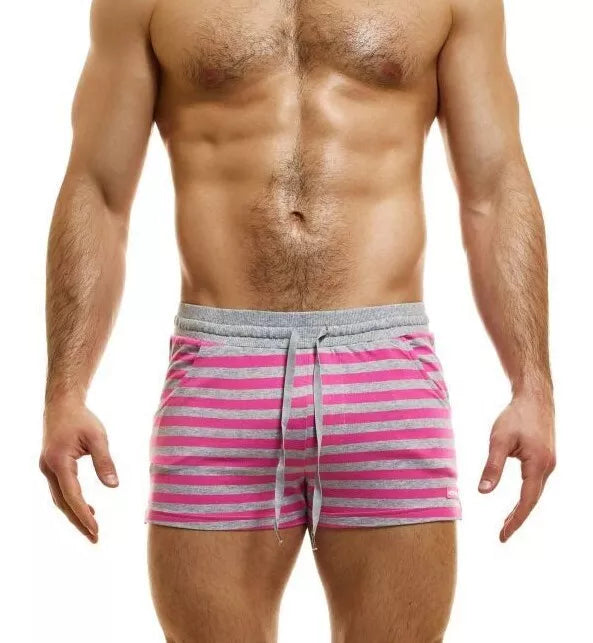 Modus Vivendi Short exclusif coupe slim avec cordons de serrage short rayé fushia 23221-1