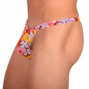S SMU Sensual Floral Explosion Red Thong 33685 MX153