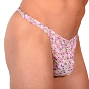 S SMU Sensual Floral Pink Thong 33639 MX146