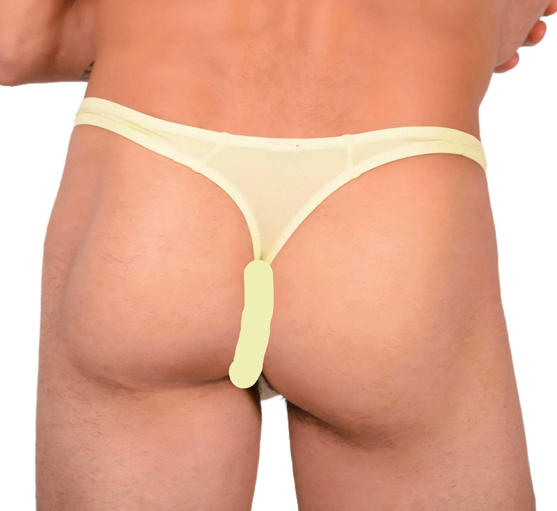 S SMU Sensual Light Yellow Thong 33628 MX143
