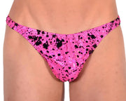 S SMU Sensual Party Pink/Black Thong 33525 MX134