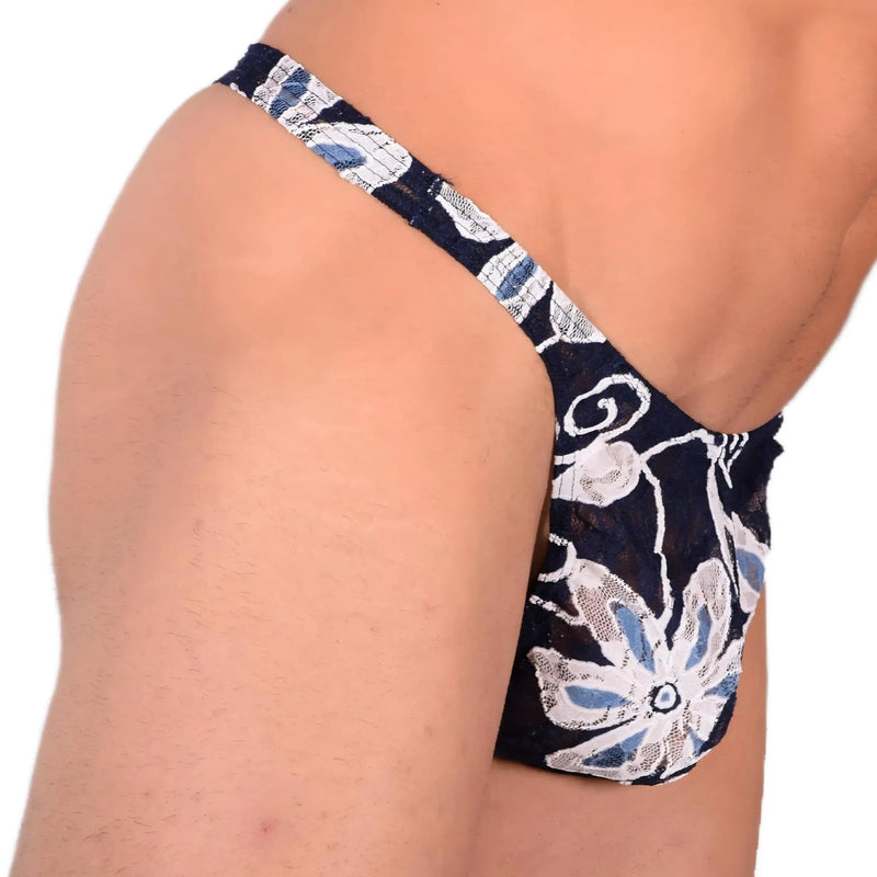 S SMU Sensual Thong Floral Blue/White 33574 MX131