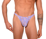 S SMU Sexy Purple Floral Explosion Thong 33648 MX141