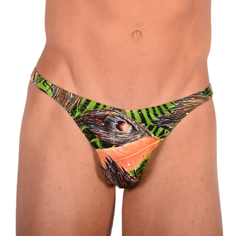S SMU Sexy Wild Feathers Thong 33726 MX151