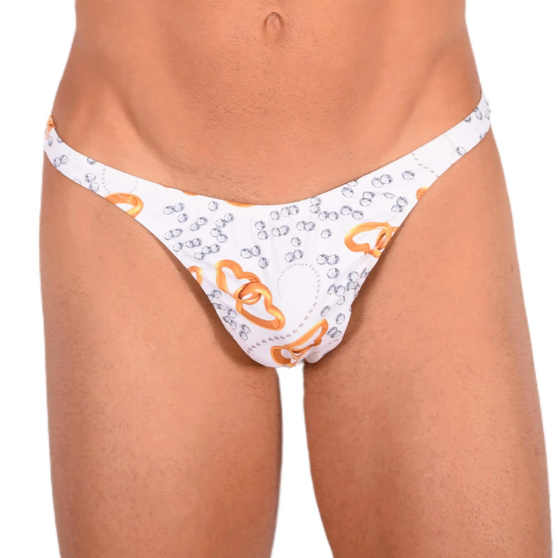 S SMU White Sexy Rings Thong 33668 MX152