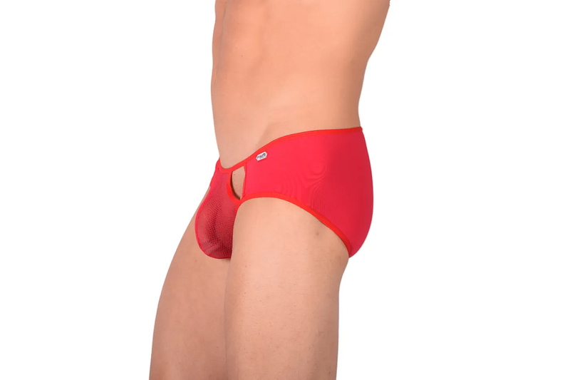 Pikante Brief Aston Slip En Nylon Briefs Red 8711 2