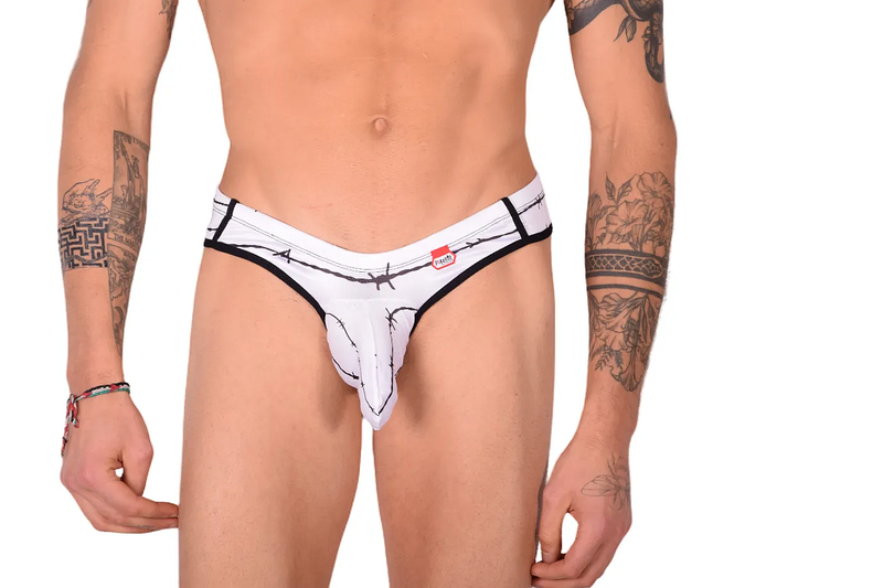 MEDIUM PIKANTE Men Jock Secret Jockstrap Soft Fabric White 9297 2