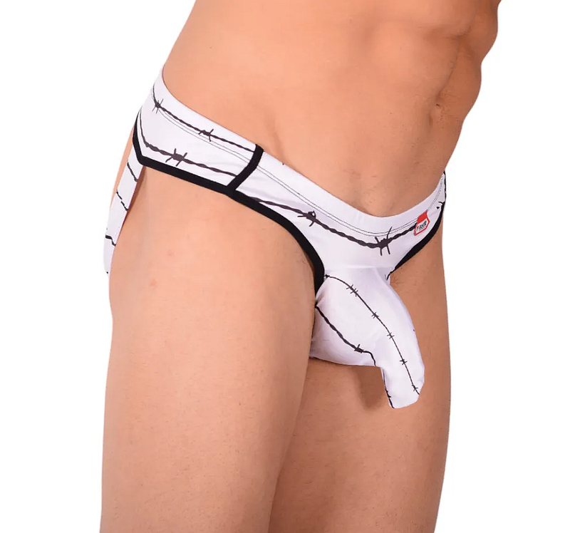 MEDIUM PIKANTE Men Jock Secret Jockstrap Soft Fabric White 9297 2