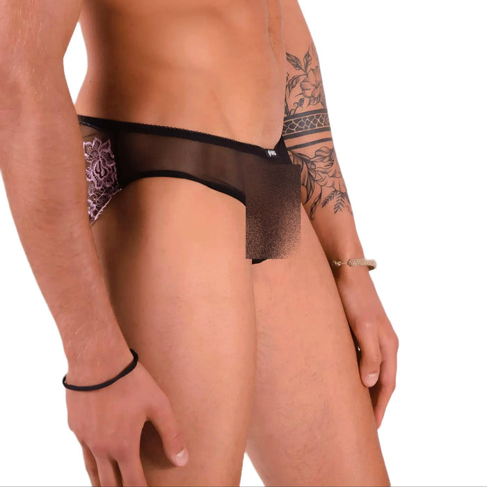 XS SMU Aristocrat C-Thru Lace Brief Black 33607 MX14