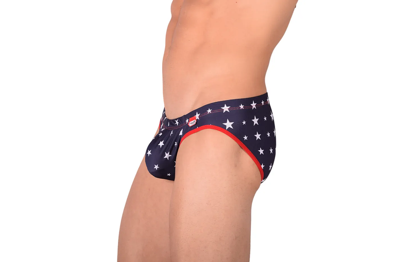 Small PIKANTE Star Briefs Low-Rise Stretch Cotton Ergonomic Fit Dark Blue 0826 1