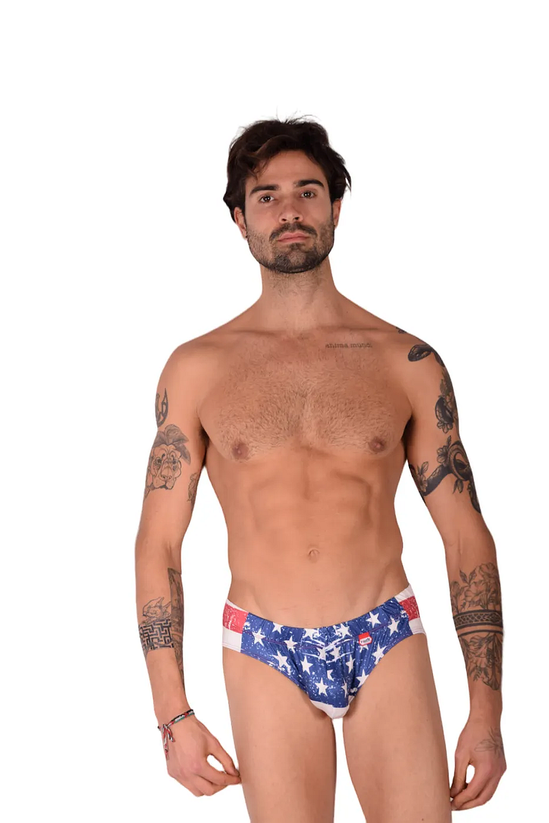 Pikante Brief U.S Anatomique Sous-Vêtement Américain Drapeau Rouge 8719 2