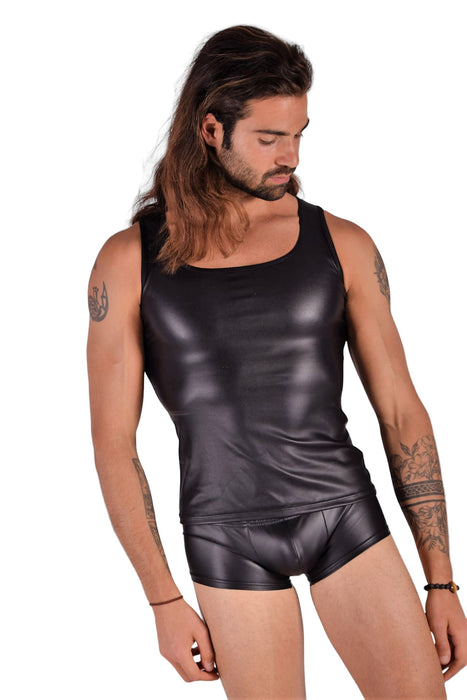 XS SMU Leather Look KIT Boxer Brief and Tank top 125965 MX9