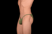 Skinz Swimsuit Micro Swim - Brief Puckered Back Rio Bikini Green M58U - 6511 51