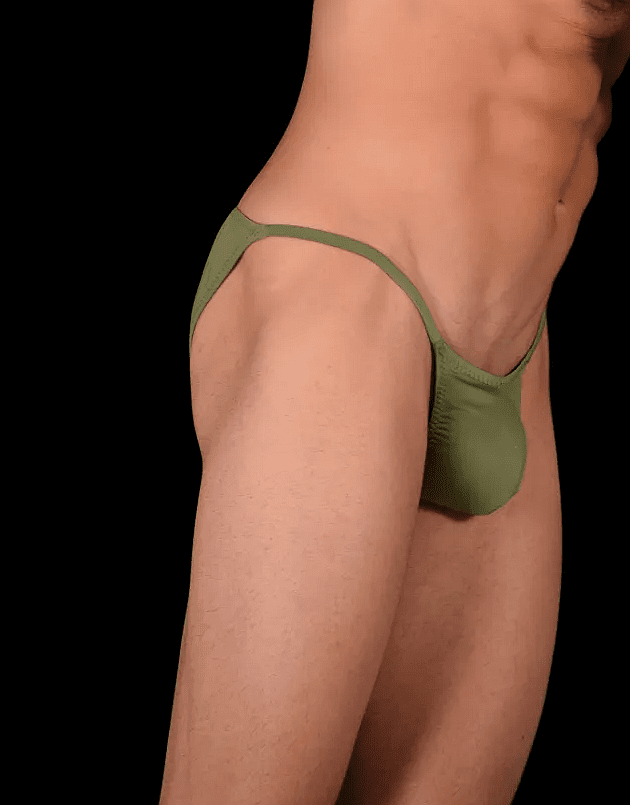 Skinz Swimsuit Micro Swim - Brief Puckered Back Rio Bikini Green M58U - 6511 54
