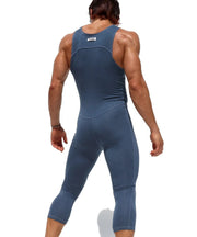 S/M RUFSKIN's Bodysuit LOLO Supple Stretch Rayon Singlet Hemmed at 3/4 Slate5