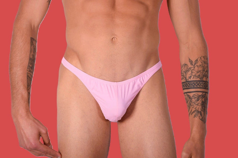 S/M SMU Mens Sensual soft Pink Thong 33407 MX112