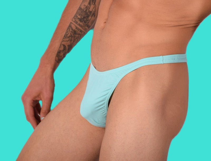 S/M SMU Mens Sensual Thin Tanning Thong Aqua 33410 MX111