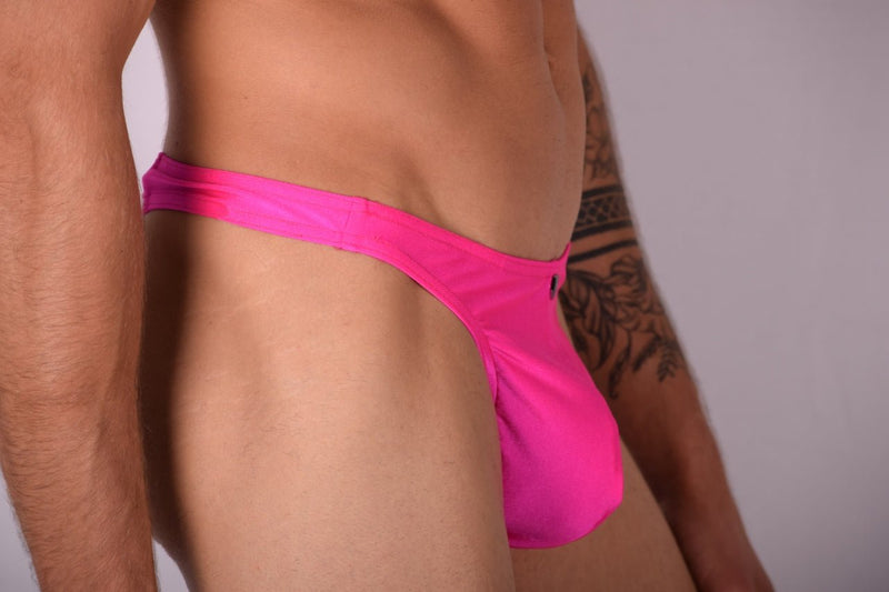 S/M SMU Mens Silky Swim Thong Pink 33425 MX112