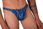 S/M SMU Mens Underwear Thong Blue Brilliant 33352 MX117