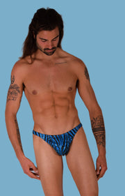 S/M SMU Mens Underwear Thong Blue Brilliant 33352 MX112