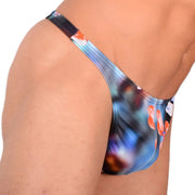 S/M SMU Sensual Thong Floral Black 33565 MX135