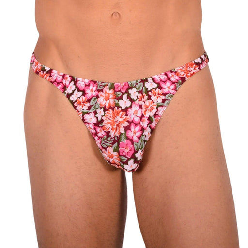 S/M SMU Tanning Walking around sheer Floral Thong MX19 339921