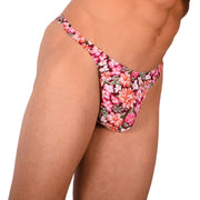 S/M SMU Tanning Walking around sheer Floral Thong MX19 339925