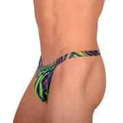 S/M SMU Tanning Walking around sheer Multicolor Party Thong MX19 339942