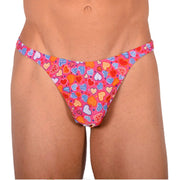 S/M SMU Tanning Walking around sheer Pink Hearts Thong MX19 339871