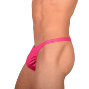 S/M SMU Tanning Walking around sheer Pink Thong MX19 339952
