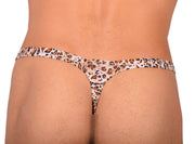 S/M SMU Tanning Walking around sheer Wildlife Brown Thong MX19 340164