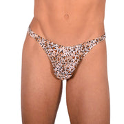 S/M SMU Tanning Walking around sheer Wildlife Brown Thong MX19 340161