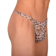 S/M SMU Tanning Walking around sheer Wildlife Brown Thong MX19 340163